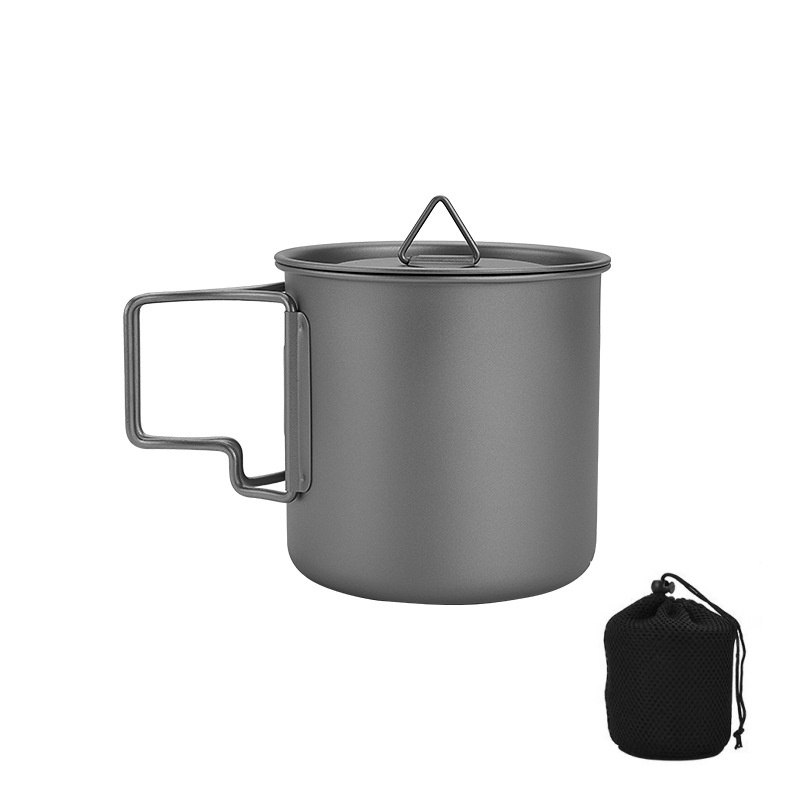Camping Cooking Survival - Taza de camping de titanio con