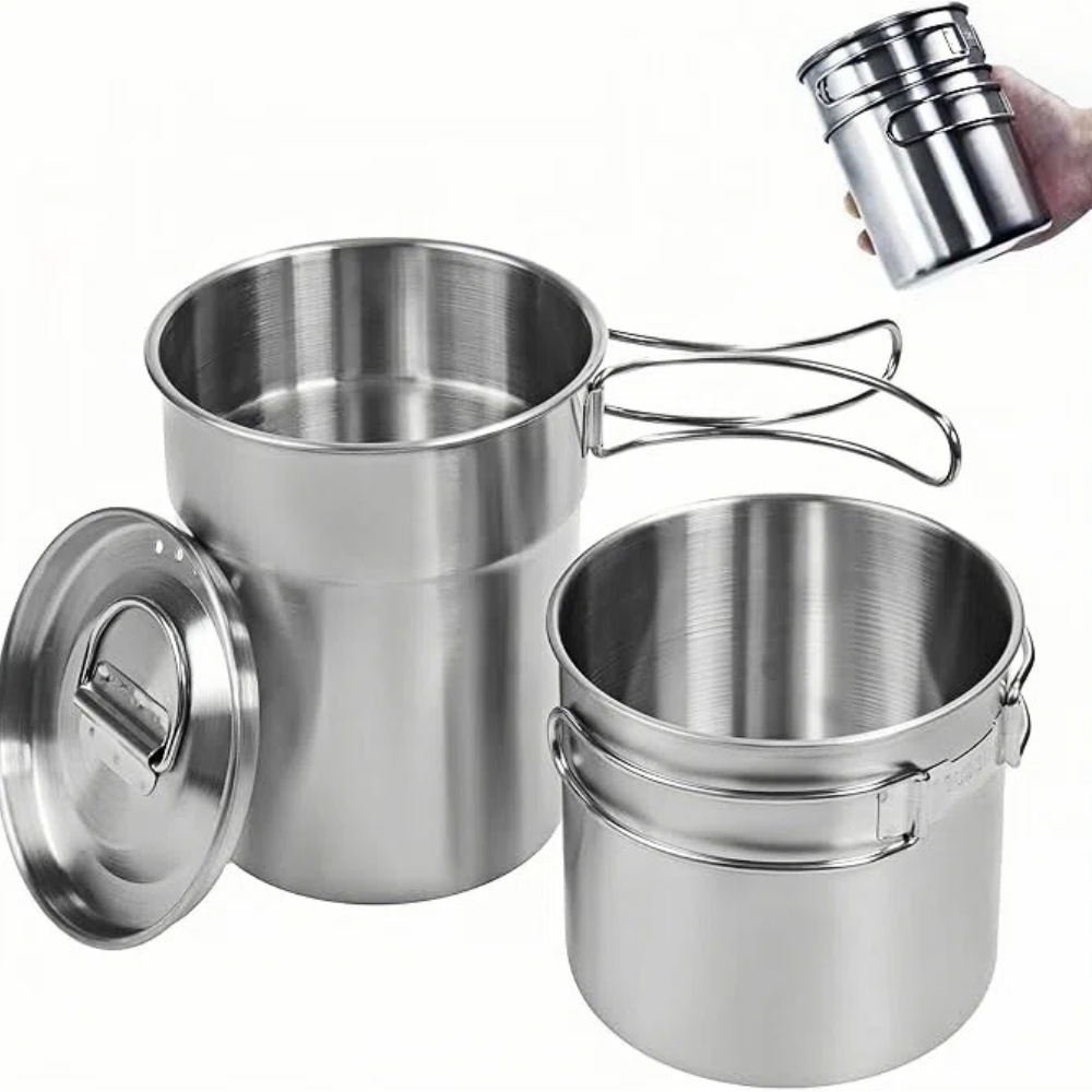 Camping Cooking Mug - Tazas plegables para acampar, ollas para