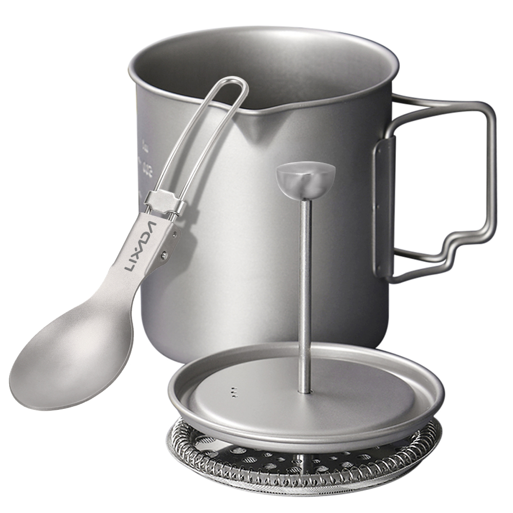 Camping Cooking Utensils Kit - Lixada-taza de café de titanio de