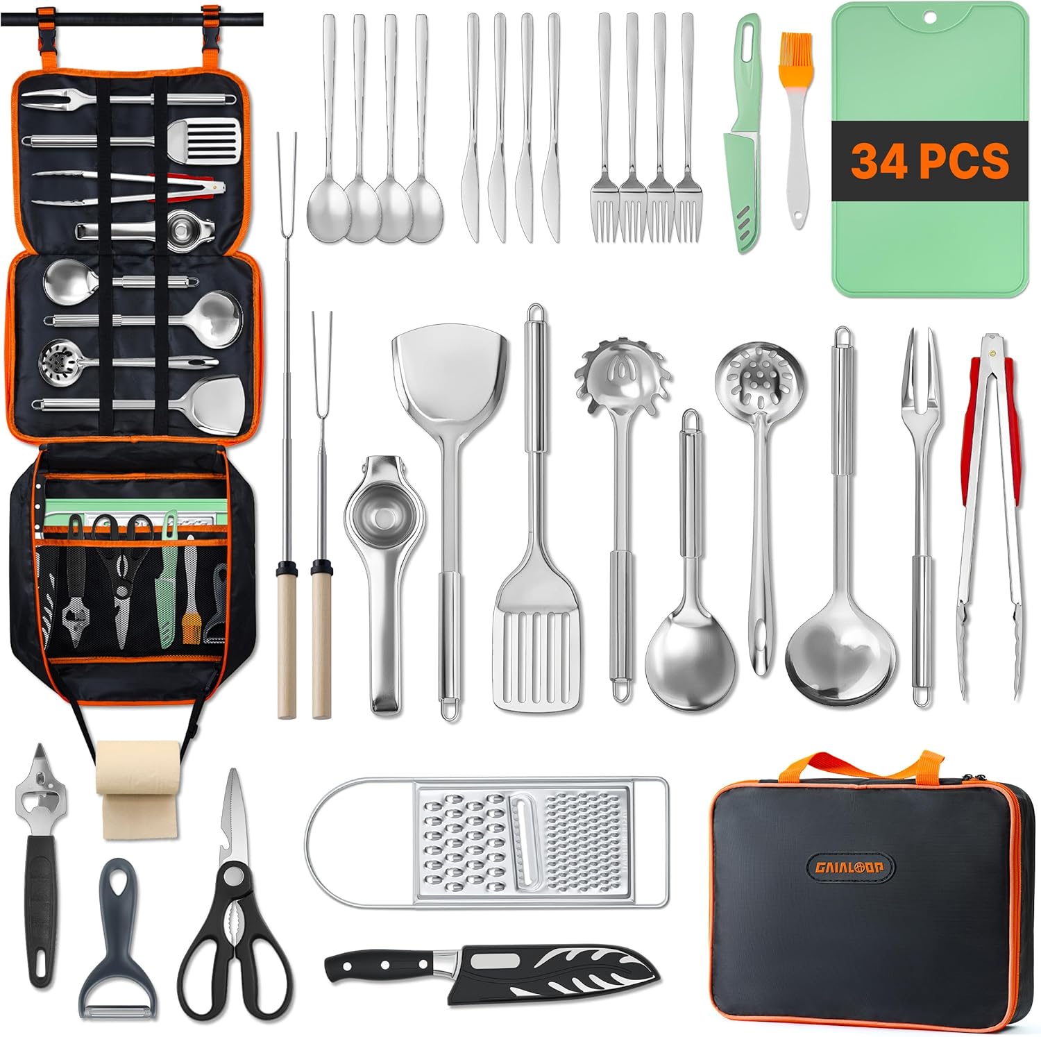Camping Cooking Essentials - Juego de utensilios de cocina para