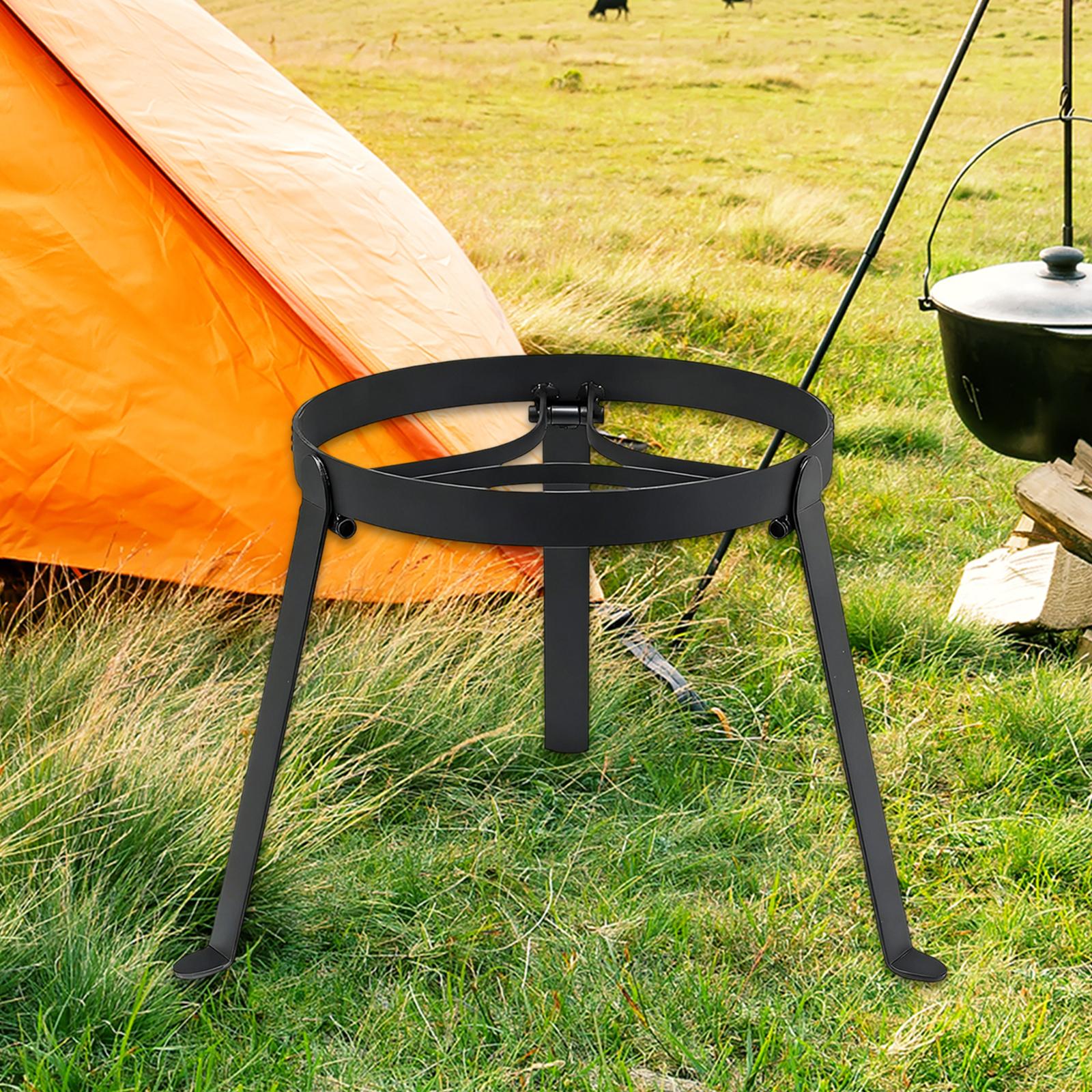 Camping Cooking Griddle - Trípode Plegable de Hierro para Fogatas,