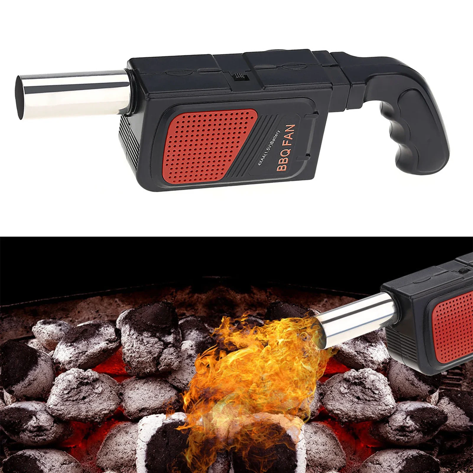 Camping Cooking Griddle - Ventilador Eléctrico Portátil para Barbacoa, Soplador