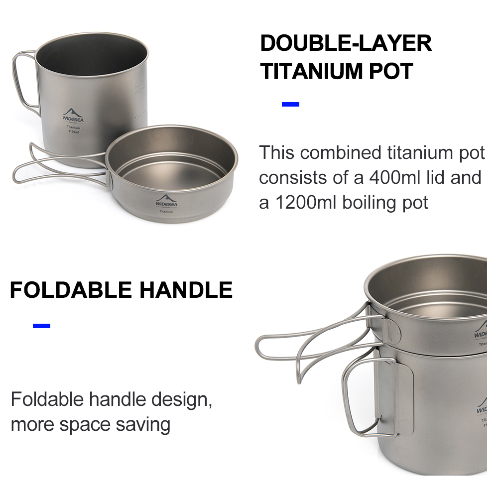 Widesea Olla de camping ultral - Camping Cooking Utensils Kit reseña y precio