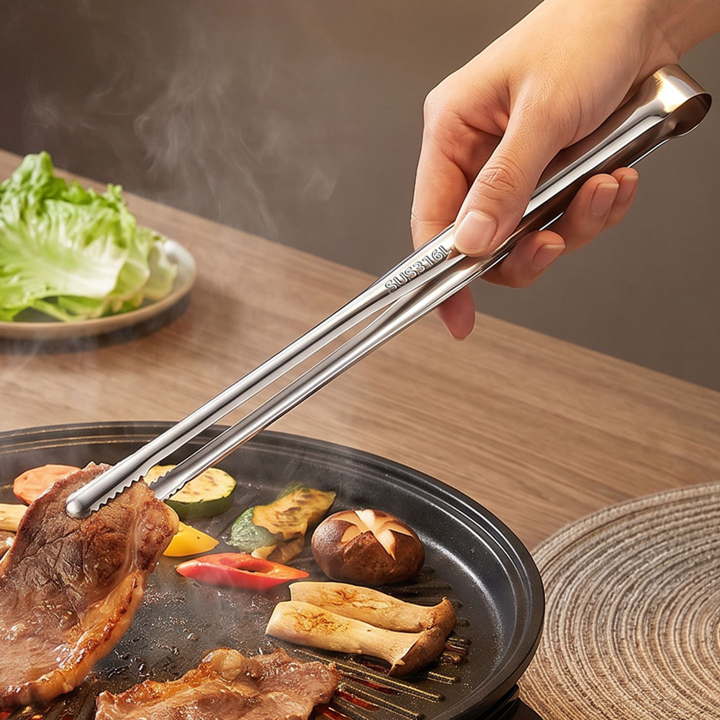 Pinzas para parrilla, pinzas c - Camping Cooking Survival reseña y precio