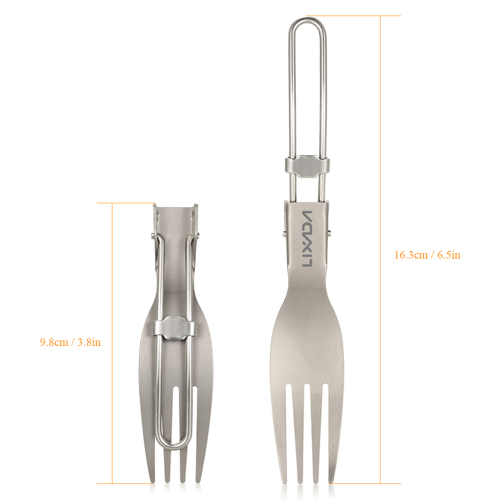 Lixada-horquilla plegable de t - Camping Cooking Utensils Kit reseña y precio