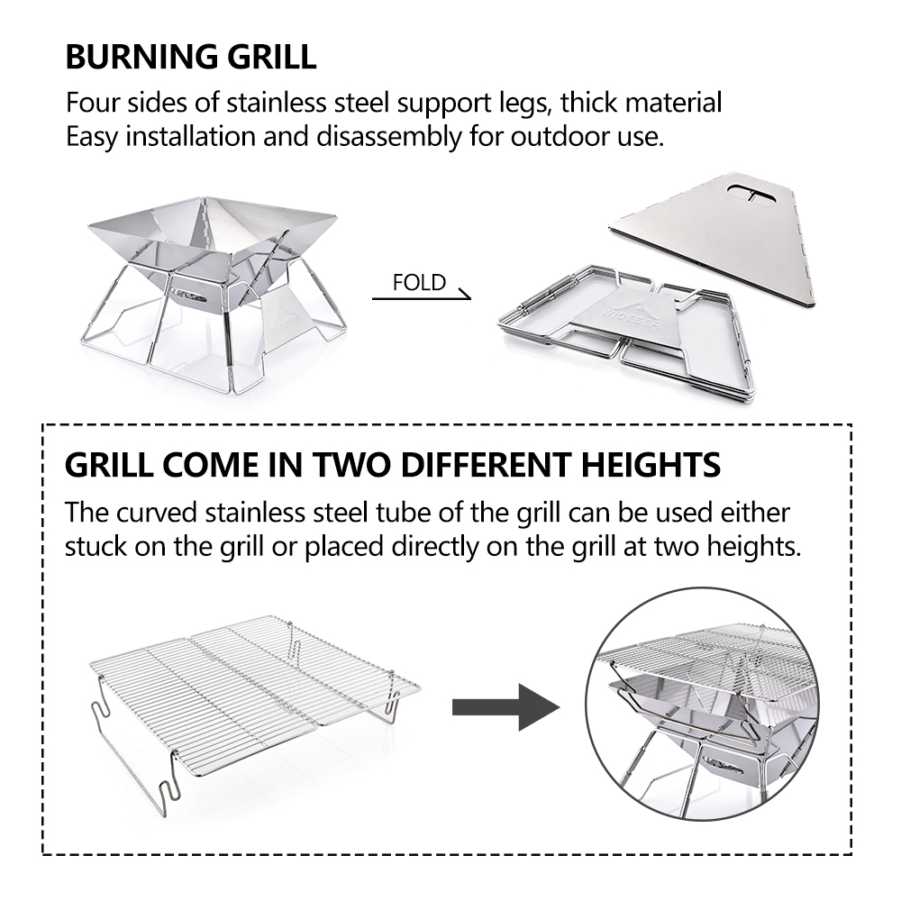 Widesea-parrilla de acampada a - Camping Cooking Griddle reseña y precio
