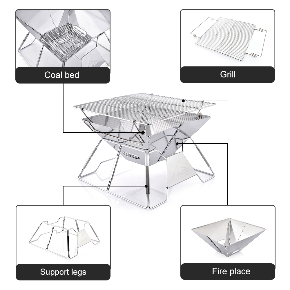 Widesea-parrilla de acampada a - Camping Cooking Griddle reseña y precio