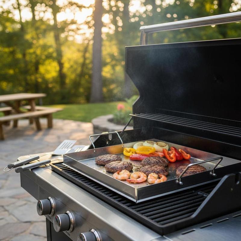 Plancha universal de superfici - Camping Cooking Griddle reseña y precio