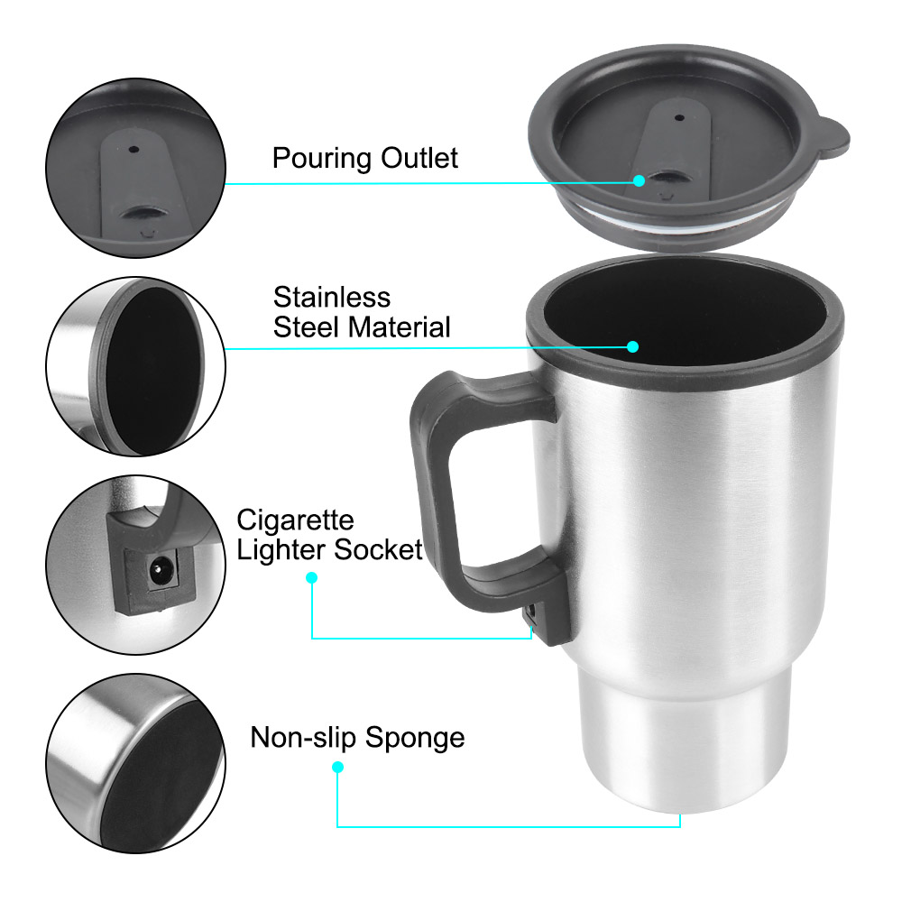 Taza de café eléctrica para co - Camping Cooking Mug reseña y precio