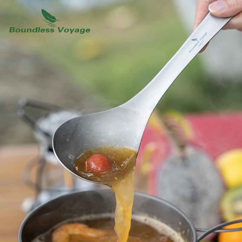 Cuchara de sopa de titanio Bou - Camping Cooking Essentials reseña y precio