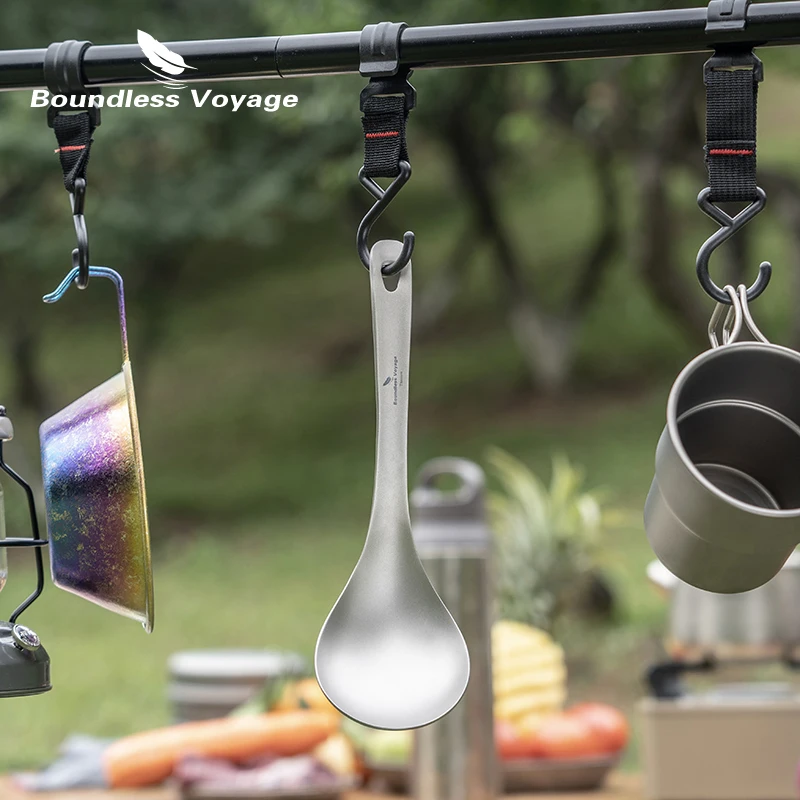 Cuchara de sopa de titanio Bou - Camping Cooking Essentials reseña y precio