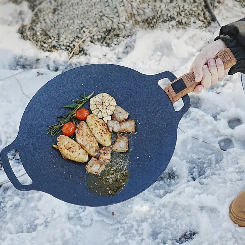 Sartén de madera natural para  - Camping Cooking Survival reseña y precio