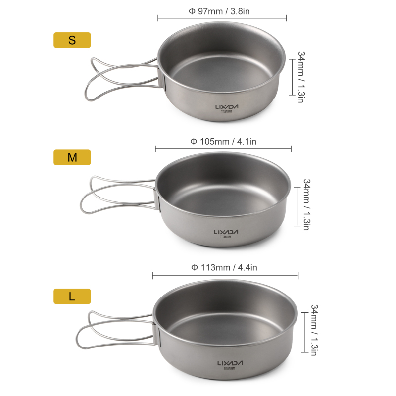 Lixada-cuencos de titanio ultr - Camping Cooking Utensils Kit reseña y precio