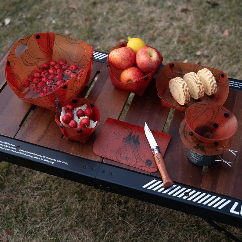 Vajilla plegable para acampar, - Camping Cooking Plate reseña y precio
